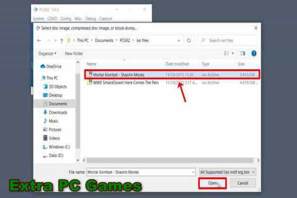 Step 27 Select PS2 ISO game file which you want to play and click on Open button