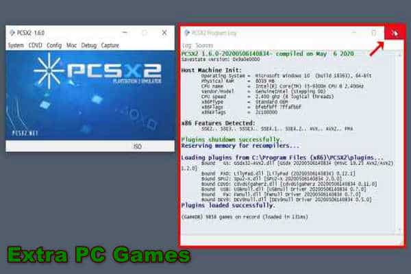 Step 7 Close this PCSX2 Program Log Tab